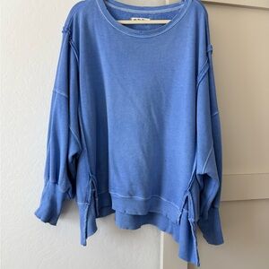 We The Free Indigo Camden Sweatshirt with Side Slits